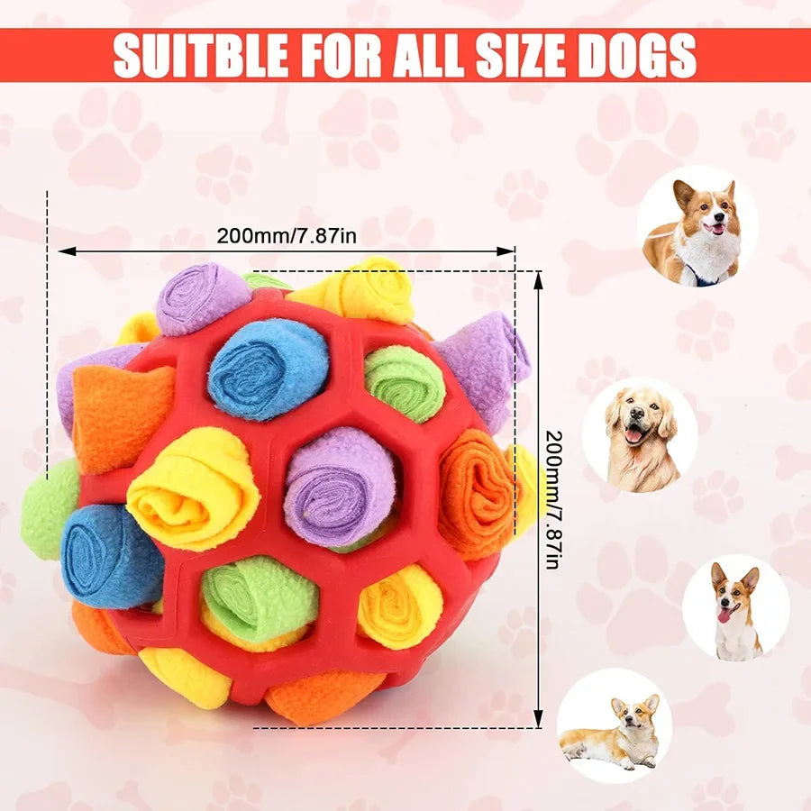 Dog Toy Snuffle Ball for Dogs Training the Sense of Smell Portable Interactive Snuffle Ball for Pet Foraging Instinct Training
