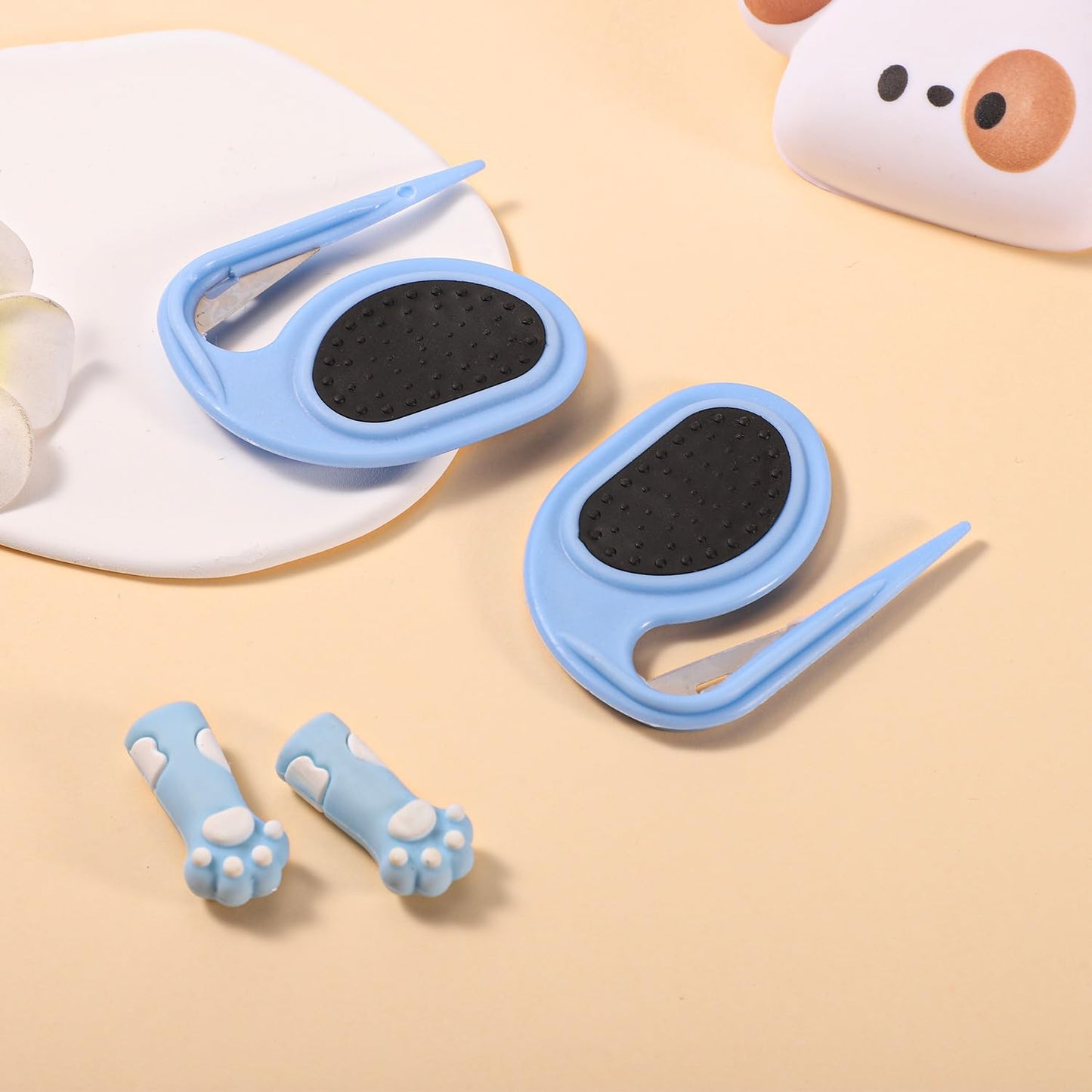 2Pcs Knotting Comb for Cats, Dog Shedding Brush Dematting Comb Hair Removal Tool for Knotted & Loose Hair Grooming Accessories for Pet Kitten Puppy (Blue)