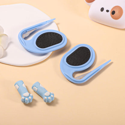 2Pcs Knotting Comb for Cats, Dog Shedding Brush Dematting Comb Hair Removal Tool for Knotted & Loose Hair Grooming Accessories for Pet Kitten Puppy (Blue)