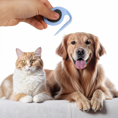 2Pcs Knotting Comb for Cats, Dog Shedding Brush Dematting Comb Hair Removal Tool for Knotted & Loose Hair Grooming Accessories for Pet Kitten Puppy (Blue)