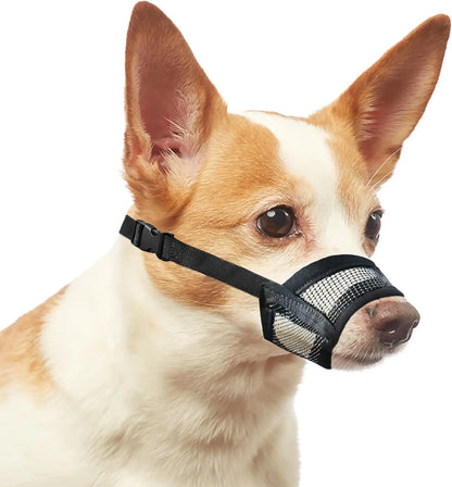Dog Muzzle for Varies Dogs - Air Mesh Muzzle for Varies Sized Dog | Adjustable No Bark Dogs Muzzles for Scavenging Licking & Chewing | Prevent Biting |
