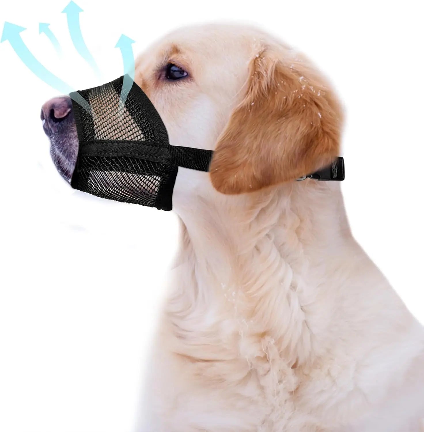 Dog Muzzle for Varies Dogs - Air Mesh Muzzle for Varies Sized Dog | Adjustable No Bark Dogs Muzzles for Scavenging Licking & Chewing | Prevent Biting |