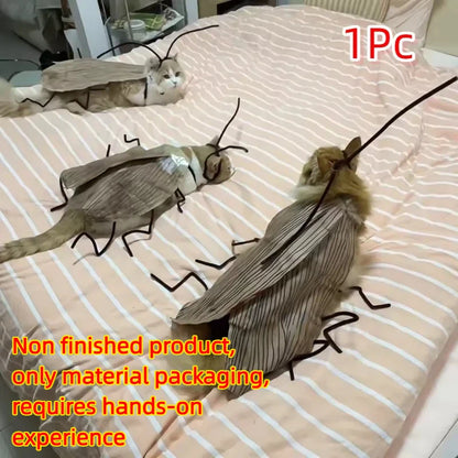 Realistic Cockroach Cat Costume with Detachable Wings Funny Cockroach Clothing for Cat | Cosplay Dress up DIY Material Pack