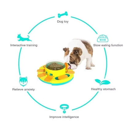 New Dog Puzzle Toy Slow Feeder Interactive Increase Puppy IQ Food Dispenser Slowly Eating Nonslip Bowl Pet Cat Dog Training Game